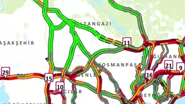 İstanbul'da Trafik Yoğunluğu Yüzde 90