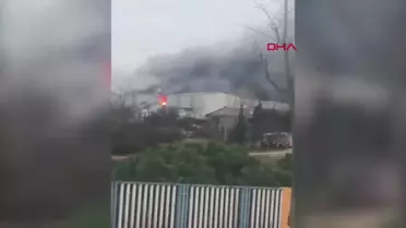 Çayırova'da Yüksek Gerilim Hattından Kıvılcım Yangınına Neden Oldu