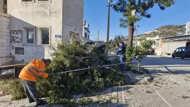 Bodrum Belediyesi Fırtına Nedeniyle Acil Müdahale Ekiplerini Güçlendirdi