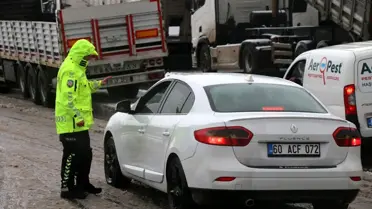 Malatya-Sivas Yolunda Kar Yağışı