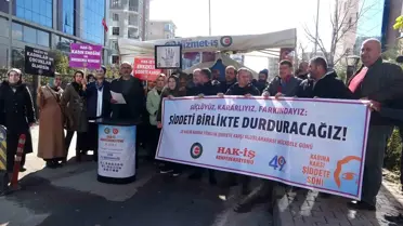 Hak-İş Van'da Kadına Yönelik Şiddete Hayır Dedi