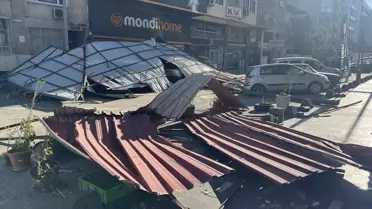 Fırtınada Çatı Düşmesi: 1 Yaralı