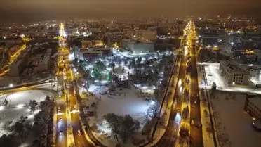 Erzurum'un Tarihi Yapıları Karla Kaplandı
