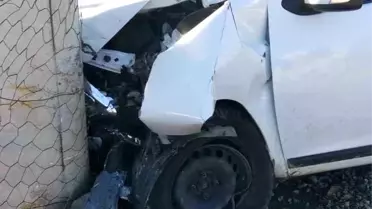 Çüngüş'te Kafa Kafaya Çarpışma: 1 Yaralı