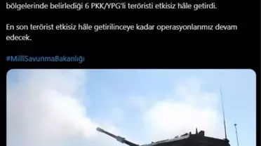 Türk Silahlı Kuvvetleri Suriye'de 6 Teröristi Etkisiz Hale Getirdi