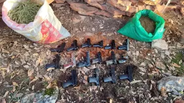 Lice'de Operasyon: 16 Ruhsatsız Tabanca ve Uyuşturucu Ele Geçirildi