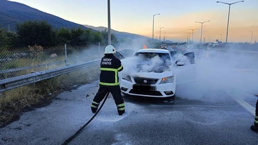 Hatay'da Araç Yangını