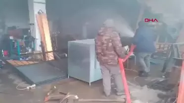 Amasya'da Stajyer Öğrencilerin Sobaya Tiner Dökmesi Patlama Yaraladı