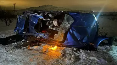 Nevşehir'de otomobil tarlaya devrildi