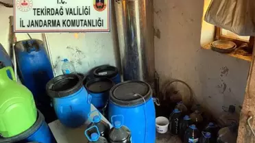 Şarköy'de Jandarmadan Sahte İçki Operasyonu: 1165 Litre Ele Geçirildi