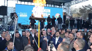 Adilcevaz'da Doğal Gaz Meşalesi Törenle Yakıldı
