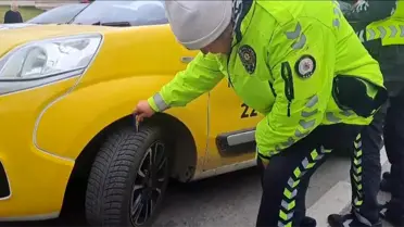 Edirne'de Kış Lastiği Denetimi