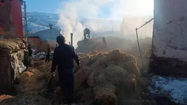 Sivas'ta Saman Yangını