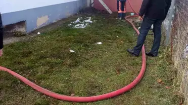 Bolu'da İki Katlı Evde Yangın Çıktı