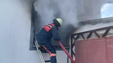 Bolu'da Sobadan Yangın Çıktı