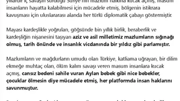 Tunç: Suriye'de Barış ve Kardeşlik Önemli