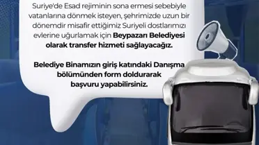 Beypazarı Belediyesi'nden Suriyelilere Transfer Hizmeti