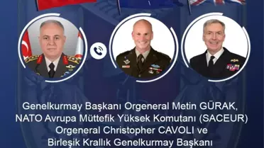 Genelkurmay Başkanı Gürak, NATO ve Birleşik Krallık Genelkurmay Başkanları ile Görüştü
