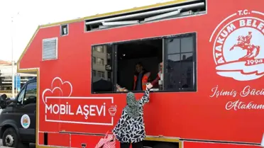 Atakum'da Mobil Aşevi Uygulaması Başlatıldı