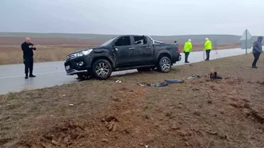 Çorum'da Pikap Takla Attı: 5 Yaralı