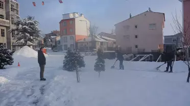 Başçiftlik'te Kar Yağışı Etkili Oldu