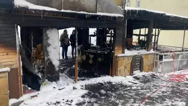 Kürtün'de Yangın İki İş Yerini Vurdu