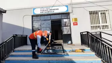 Körfez Belediyesi'nden Yukarı Hereke Ortaokulu'nda Engelli Rampası Yenileme Çalışması
