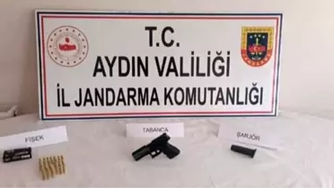 Koçarlı'da Şüpheli Kişide Silah ve Mermi Ele Geçirildi