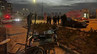 Kayseri'de Otomobil ve Sepetli Motosiklet Çarpıştı: 4 Yaralı
