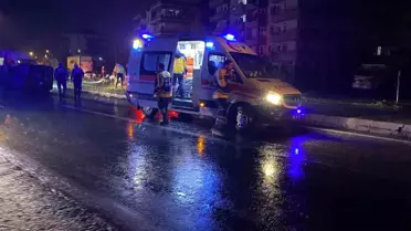 Milas'ta Direğe Çarpan Araçta İki Yaralı