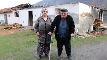 Amasya'da Yaşlı Çiftin Yangın Yardımı