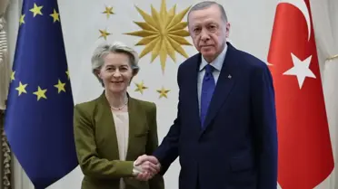 Cumhurbaşkanı Erdoğan, AB Komisyonu Başkanı Ursula von der Leyen ile Beştepe'de bir araya geldi