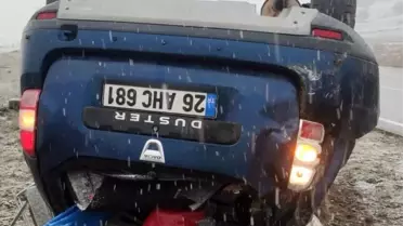 Afyonkarahisar'da Takla Atan Araçta 1 Yaralı