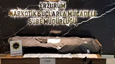 Erzurum'da 7.6 kg Metamfetamin Ele Geçirildi