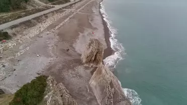 Sinop'ta Deniz Çekilmesi Görüntülendi