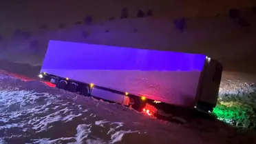 Bingöl'de Balık Yüklü TIR Kaza Yaptı