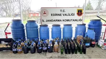 Edirne'de 1560 Litre Kaçak İçki Ele Geçirildi
