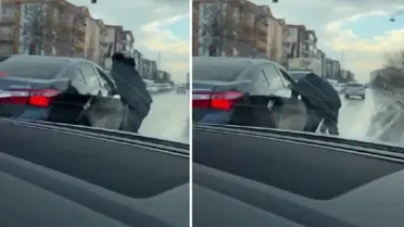 Trafikte hasarlı araç gören kaporta ustası dayanamadı
