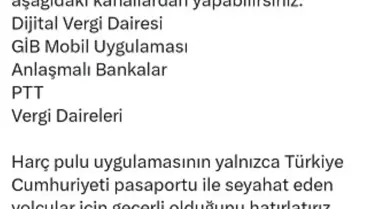 Yurt Dışı Çıkış Harç Pulu Dönemi Sona Eriyor