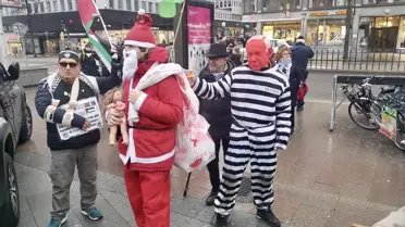 Stockholm'de Gazze ve Lübnan İçin Ateşkes Gösterisi
