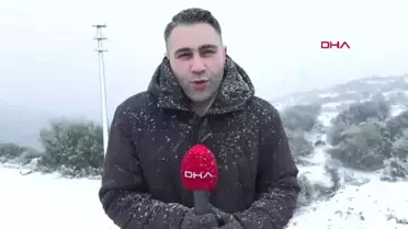 İzmir'in Yüksek Kesimlerinde Kar Yağışı Etkili Oldu