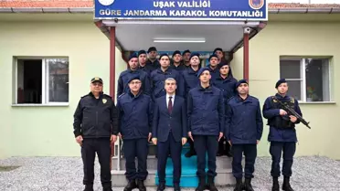 Uşak Valisi Aktaş, Jandarma Noktalarını Ziyaret Etti