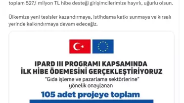 IPARD III Programı İlk Hibe Ödemelerini Gerçekleştirdi