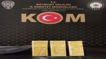 Bayburt'ta 3 Kilogram Kaçak Altın Ele Geçirildi