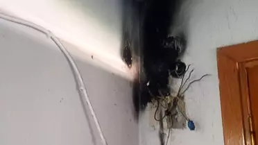 Buharkent'te Elektrik Kontağından Yangın Çıktı
