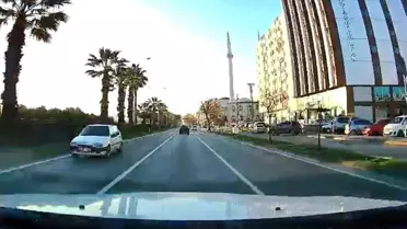 Samsun'da Ters Yönde Giden Araç Şok Yarattı