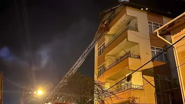 Kastamonu'da 5 Katlı Binanın Bacasında Yangın Çıktı