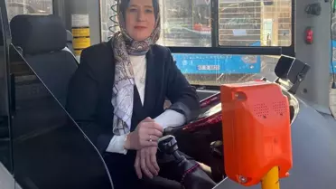 Soma'da İlk Kadın Otobüs Şoförü