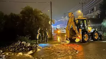 Datça'da Şiddetli Sağanak: 16 Ev ve 2 İş Yeri Su Bastı
