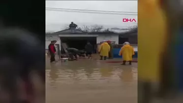 Datça'da Sağanak Yağış Sonrası Su Baskınları